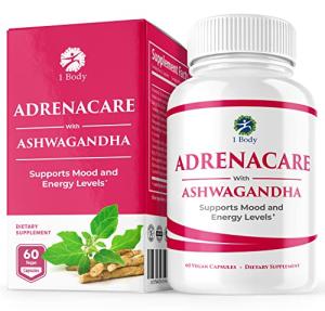 Adrenal Support - Cortisol Manager - A Complex Formula containing Rhodiola Rosea, Vitamin B12, B5, B6, Magnesium, Ginger Root Extract, Ashwagandha, Schizandra Berry, Licorice and More - Vegetarian by 1 Body