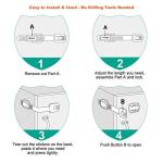 12 Pack Vmaisi Multi-Use Adhesive Straps Locks - Childproofing Baby Proofing Cabinet Latches for Drawers, Fridge, Dishwasher, Toilet Seat, Cupboard, Oven,Trash Can, No Drilling (White) (12) by 