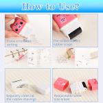 Sooez 12 Pack Pencil Erasers, Cute Erasers Pencil Eraser with Clean up Roller Pencil Eraser Shaving Roller Case Erasers for Party Favors Gift Supplies from Sooez