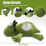 Plupiapio 2lbs Cute Soft Dinosaur Weighted Stuffed Animals, 14 inch Green Dino Stuffed Plush Animal Throw Pillows, Kawaii Plushies Hugging Toy Gifts for Kids by Minimin