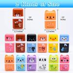 Sooez 12 Pack Pencil Erasers, Cute Erasers Pencil Eraser with Clean up Roller Pencil Eraser Shaving Roller Case Erasers for Party Favors Gift Supplies from Sooez