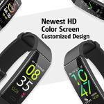 ZURURU Fitness Tracker with Blood Pressure Heart Rate Sleep Health Monitor, Waterproof Activity Tracker with Step Calorie Counter Pedometer for Fit bit Men & Women (Black) by ZURURU