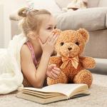 HyDren 18 Pieces Bear Stuffed Animals Bulk 12 Inch Soft Plush Bears Doll Small Stuffed Bear Toy with Bows for Girl Boy Graduation Baby Shower Christmas Birthday Wedding Decorations Gift Party Favors by HyDren