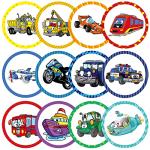 120 Pcs Toilet Targets for Boys Potty Training Flushable Targets Boys Pee Targets Color Paper Tinkle Targets for Boys Safe to Use Car Train Ship Plane Motor Bus Pattern from Eersida