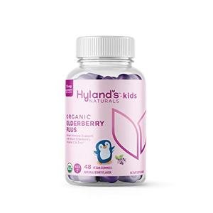 HYLAND'S Naturals Kids Organic Elderberry Plus Gummies, Organic Black Elderberry with ZINC and Vitamin C, Immune Support for Children, 48 Vegan Gummies from Hyland's, Inc.