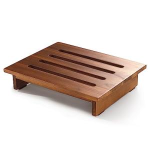 HOLANA Acacia One Step Stool for Adults - Step Stool for Bed - Indoor/Outdoor - 550lbs Stepping Stool Bathroom Aid for Handicap , Elderly , Seniors , Kid , Bathtub , High Beds, Kitchens (Acacia Wood) by HOLANA