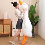 Bidtrum Weighted Goose Stuffed Animal, 63" Super Soft and Cute Giant White Goose Plush Pillow Duck Stuffed Animal,Great Gifts for Christmas, Valentine's Day, Birthday(White, 63 inch) by Bidtrum