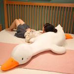 Bidtrum Weighted Goose Stuffed Animal, 63" Super Soft and Cute Giant White Goose Plush Pillow Duck Stuffed Animal,Great Gifts for Christmas, Valentine's Day, Birthday(White, 63 inch) by Bidtrum