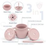 SofiAl Premium Baby Feeding Set, Toddler Divider Plate & Bowl with Suction, Adjustable Silicone Bib, Baby Utensils 11 Items, BPA Free & Microwave, Dishwasher Safe (Rose Pink) from SofiAl