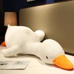 Bidtrum Weighted Goose Stuffed Animal, 63" Super Soft and Cute Giant White Goose Plush Pillow Duck Stuffed Animal,Great Gifts for Christmas, Valentine's Day, Birthday(White, 63 inch) by Bidtrum