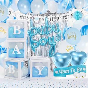 Baby Shower Decorations for Boy - Delight Your Guests with Our Elegant and Premium Quality Decor Set - Complete and Easy Setup with Beautifully Themed Colors and Variety by BIMASO