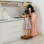 HOLANA Acacia One Step Stool for Adults - Step Stool for Bed - Indoor/Outdoor - 550lbs Stepping Stool Bathroom Aid for Handicap , Elderly , Seniors , Kid , Bathtub , High Beds, Kitchens (Acacia Wood) by HOLANA