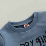 Toddler Newborn Baby Boy Clothes Set Long Sleeve Letter Print Sweatshirt + Solid Color Pants 2Pcs Set (Blue-Sorry Girls Mama says no Dating, 6-12 Months) by MA&BABY