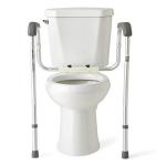Medline Toilet Safety Rails, Safety Frame for Toilet with Easy Installation, Height Adjustable Legs, Bathroom Safety, Foam Armrests, Easy to Clean, Aluminum Frame, 250lb. Weight Capacity from Medline Industries Healthcare