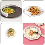 Elderly Silicone Bib Pocket & Food Guard for Plates Kits - Clip-On Spill Prevention Daily Living Eating Aids Accessories for Parkinson Disabled, Seniors, Handicapped from 