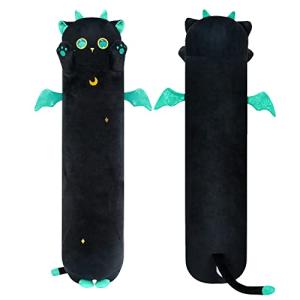 Mewaii Long Cat Plush Kawaii Body Pillow, 53â Cute Black Cat Stuffed Animals Soft Plushies, Big Eyes Kitten Plush Toys Throw Pillow Doll Gift for Girlfriend by Mewaii