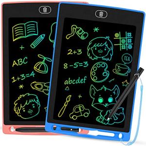 2 Pack LCD Writing Tablet, 8.5 Inch Toddler Colorful Doodle Board, Erasable Reusable Electronic Drawing Tablet Scribbler Pads, Educational Kids Toys Gift for Age 2 3 4 5 6 7 8 Years Old Boys Girls by VEIOZE