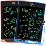 2 Pack LCD Writing Tablet, 8.5 Inch Toddler Colorful Doodle Board, Erasable Reusable Electronic Drawing Tablet Scribbler Pads, Educational Kids Toys Gift for Age 2 3 4 5 6 7 8 Years Old Boys Girls by VEIOZE