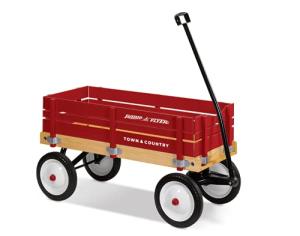 Radio Flyer Town and Country Wagon, Red, Red Wood, Model Number: 24X from Radio Flyer