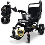 MALISA Electric Wheelchair, Automatic Folding Power Wheelchair for Adults, Foldable Motorized Wheel Chair, Portable Lightweight All Terrain Electric Wheelchairs (Black Frame) by SHENZHEN CHITADO TECHNOLOGY CO LTD