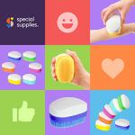 Special Supplies Wilbarger Method Therapy Sensory Brush Set, 6-Pack, Calming Occupational and Sensory Tools with Deep Pressure Massage, Large Oval Handle, Soft Bristles, Fun Colors from Special Supplies