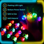 24 Pack LED Light Up Bumpy Rings Party Favors For Kids Prizes Box Toys For Birthday Classroom Rewards Treasure Box Prizes Toys Glow Party Supplies by wakestar