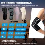 NEENCA [2 Pack] Professional Elbow Brace, Compression Elbow Sleeves. Medical Elbow Support for Tendonitis,Tennis or Golf Elbow. Arm Support Sleeves for Sports Protection and Pain Relief - Pair Wrap from NEENCA