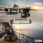 MALISA Electric Wheelchair, Automatic Folding Power Wheelchair for Adults, Foldable Motorized Wheel Chair, Portable Lightweight All Terrain Electric Wheelchairs (Black Frame) by SHENZHEN CHITADO TECHNOLOGY CO LTD