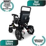 MALISA Electric Wheelchair, Automatic Folding Power Wheelchair for Adults, Foldable Motorized Wheel Chair, Portable Lightweight All Terrain Electric Wheelchairs (Black Frame) by SHENZHEN CHITADO TECHNOLOGY CO LTD