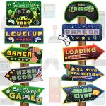 20 Pieces Video Game Party Sign Game Party Themed Directional Signs Video Game Sign Funny Video Game Cutouts Welcome Yard Outdoor Wall Sign Party Supplies Photo Props Backdrop Decoration Party Decor from Tenare