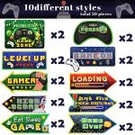 20 Pieces Video Game Party Sign Game Party Themed Directional Signs Video Game Sign Funny Video Game Cutouts Welcome Yard Outdoor Wall Sign Party Supplies Photo Props Backdrop Decoration Party Decor from Tenare
