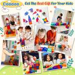 Magnetic Building Tiles Kids Toys STEM Magnetic Blocks Sensory Toys Kids Games Magnet Building Toys for Boys and Girls Aged 3+, Kids Brain Development Preschool Kindergarten Toddler Toys by Coodoo