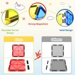 Magnetic Building Tiles Kids Toys STEM Magnetic Blocks Sensory Toys Kids Games Magnet Building Toys for Boys and Girls Aged 3+, Kids Brain Development Preschool Kindergarten Toddler Toys by Coodoo