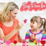 40 PCS Valentine Squishies Mochi Squishy Heart Flower Bear Toys Mini Stress Relief Toys Kawaii Squishies for Kids School Class Classroom Valentines Day Cards Gifts Prizes Party Favors by Civaner