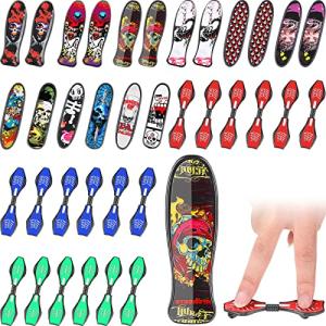 36 Pieces Mini Finger Skateboard Toy Skateboard Finger Boards with Double Sided Pattern Creative Fingertip Movement Novelty Toys Party Favors Decorations Supplies for Teens and Adults (Cute Style) by Zhanmai