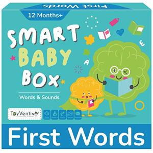 TOYVENTIVE Smart Baby Box for Boy - Educational Developmental Learning Toys for 1 + Year Old, Montessori Toddler Busy Book, Toddler Flash Cards, Baby Board Books, First Birthday Gifts for Boys from TOYVENTIVE