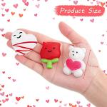 40 PCS Valentine Squishies Mochi Squishy Heart Flower Bear Toys Mini Stress Relief Toys Kawaii Squishies for Kids School Class Classroom Valentines Day Cards Gifts Prizes Party Favors by Civaner