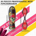 36 Pieces Mini Finger Skateboard Toy Skateboard Finger Boards with Double Sided Pattern Creative Fingertip Movement Novelty Toys Party Favors Decorations Supplies for Teens and Adults (Cute Style) by Zhanmai