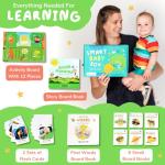 TOYVENTIVE Smart Baby Box for Boy - Educational Developmental Learning Toys for 1 + Year Old, Montessori Toddler Busy Book, Toddler Flash Cards, Baby Board Books, First Birthday Gifts for Boys from TOYVENTIVE