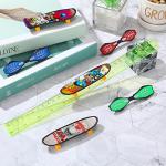 36 Pieces Mini Finger Skateboard Toy Skateboard Finger Boards with Double Sided Pattern Creative Fingertip Movement Novelty Toys Party Favors Decorations Supplies for Teens and Adults (Cute Style) by Zhanmai