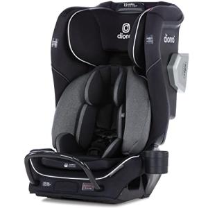 Diono Radian 3QXT 4-in-1 Rear and Forward Facing Convertible Car Seat, Safe Plus Engineering, 4 Stage Infant Protection, 10 Years 1 Car Seat, Slim Design - Fits 3 Across, Jet Black by AmazonUs/DIOWE