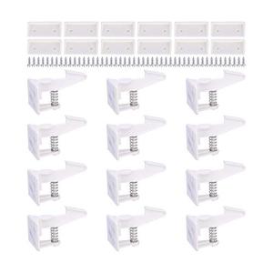 Cabinet Locks Child Safety Latches - OKEFAN 12 Pack Baby Proofing Cabinets Drawer Lock Adhesive Latch for Kids Proof Drawers No Drilling Tools Needed (White) from 