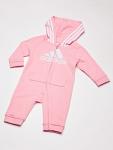 adidas Girls and Baby Boys' Coverall, Light Pink, 6 Months by adidas