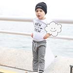 Newborn Baby Boy Clothes Short Sleeve Romper Outfits Set New to The Crew Outfits Baby Boy Clothes 0-3 Months Gray from 