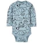 Gerber Baby Boys' 6-Pack Long-Sleeve Onesies Bodysuit, Jungle Blue, 0-3 Months from Gerber