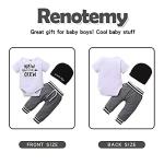 Newborn Baby Boy Clothes Short Sleeve Romper Outfits Set New to The Crew Outfits Baby Boy Clothes 0-3 Months Gray from 