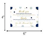 Navy and Gold Baby Shower Thank You Cards with Envelopes (15 Pack) Prince Themed Supplies â Twinkle Star â Thanks from Baby Boy â A6 Flat Stationery Set Printed (4 x 6 inches) Paper Clever Party from 
