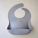 Ava + Oliver Silicone Bib Set - Adjustable Waterproof Bibs - Set of 2 (Stone) by Ava + Oliver