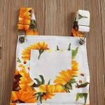 Ayalinggo Toddler Baby Girl Sunflower Print Overalls Shorts with Pocket Suspender Trousers Cute Summer Clothing Outfit (Sunflower Print, 4-5T) from Ayalinggo