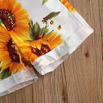 Ayalinggo Toddler Baby Girl Sunflower Print Overalls Shorts with Pocket Suspender Trousers Cute Summer Clothing Outfit (Sunflower Print, 4-5T) from Ayalinggo